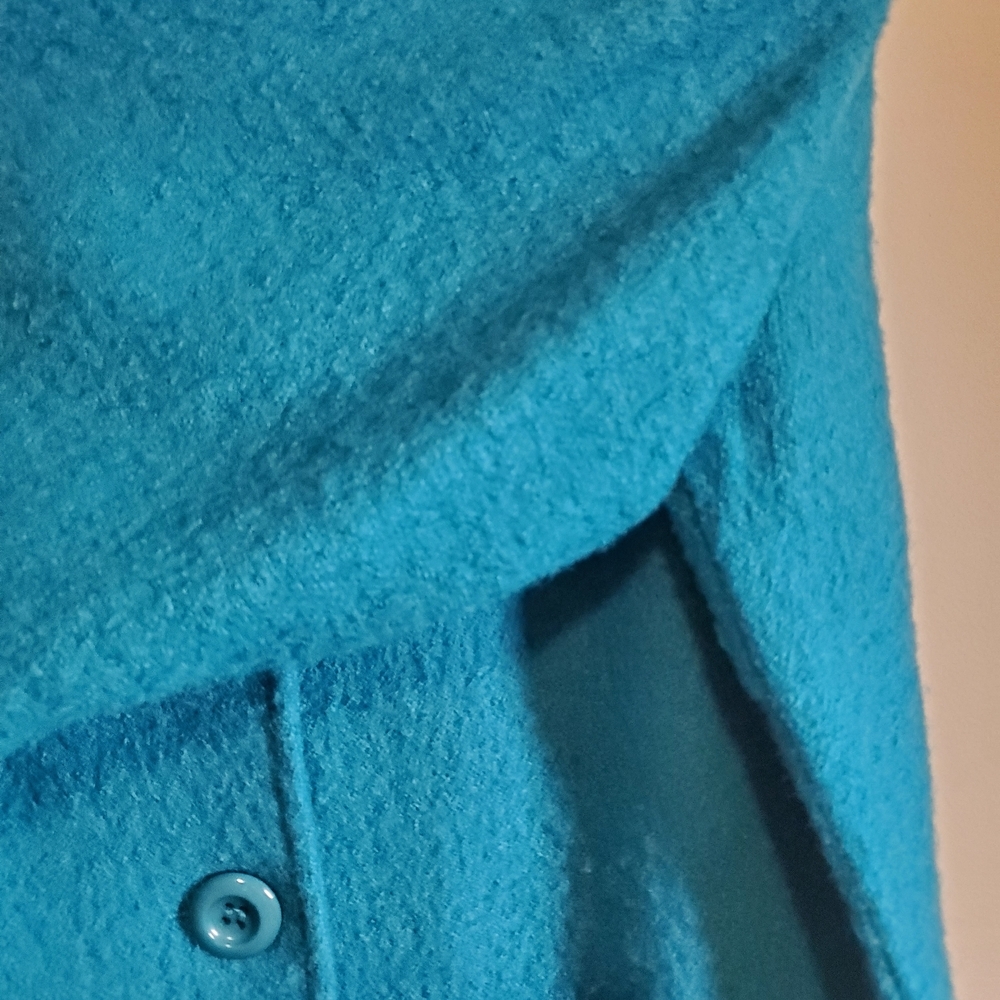 Chico's Teal 100% Wool Jacket - Picture 7 of 11